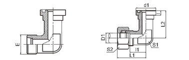 中国 H - シリーズSAEフランジのアダプター/かみ傷のタイプは肘付属品Iso 6162-2に通しました サプライヤー